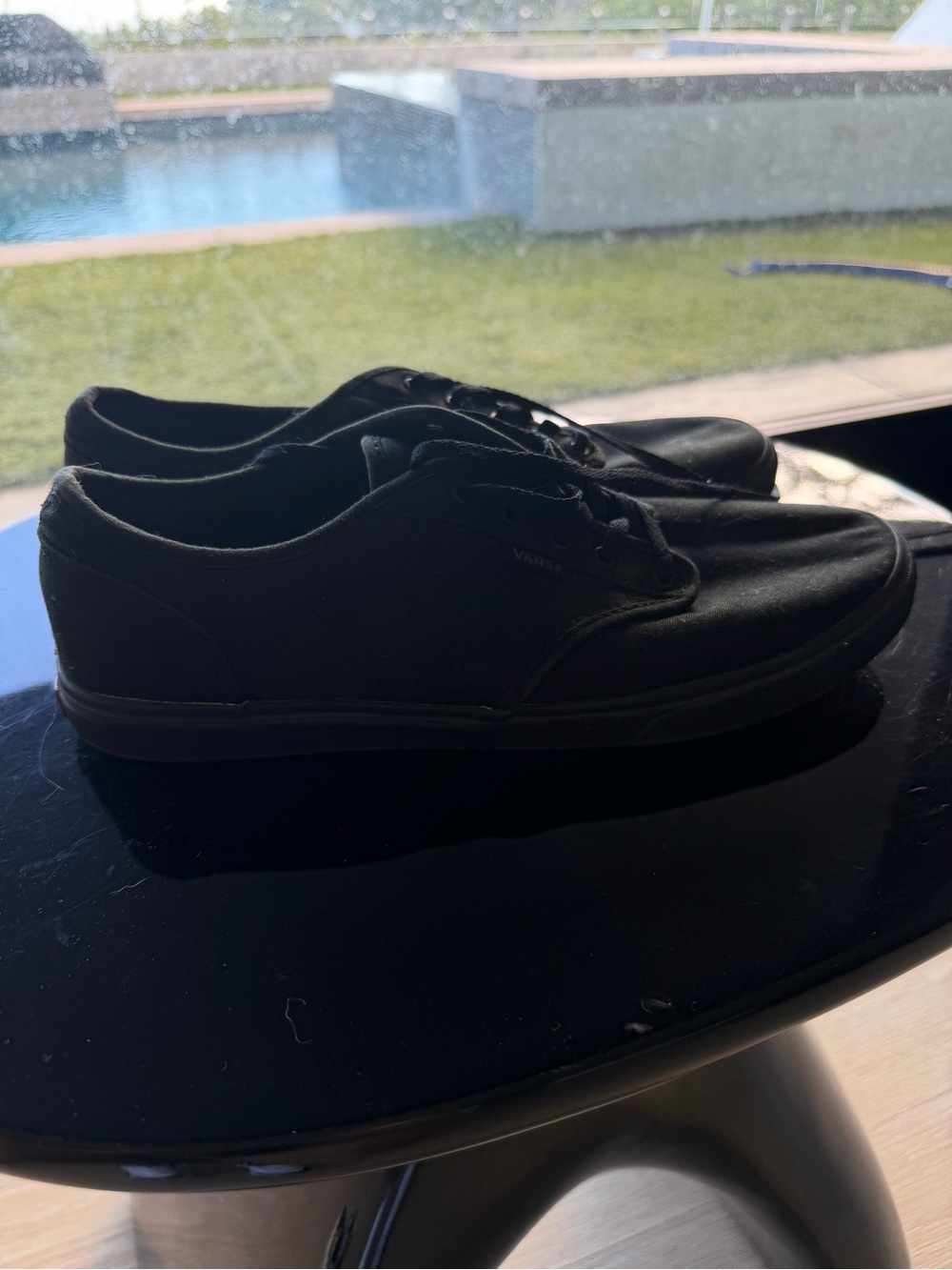 Vans Black Low-Top Canvas Sneakers